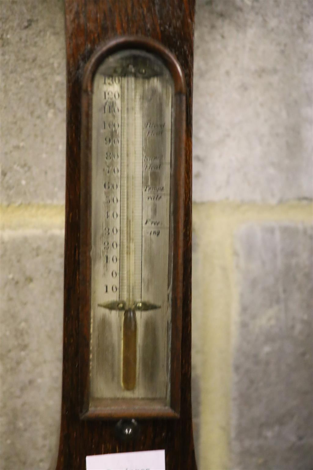A William IV Irish rosewood wheel barometer marked Riddel & Co, Belfast